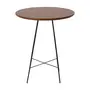 MESA LATERAL ALTA REDONDA 55 CM MID CENTURY - NOZES/PRETO - Foto 1