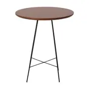 MESA LATERAL ALTA REDONDA 55 CM MID CENTURY - NOZES/PRETO - Foto 1