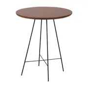 MESA LATERAL ALTA REDONDA 55 CM MID CENTURY - NOZES/PRETO - Foto 2