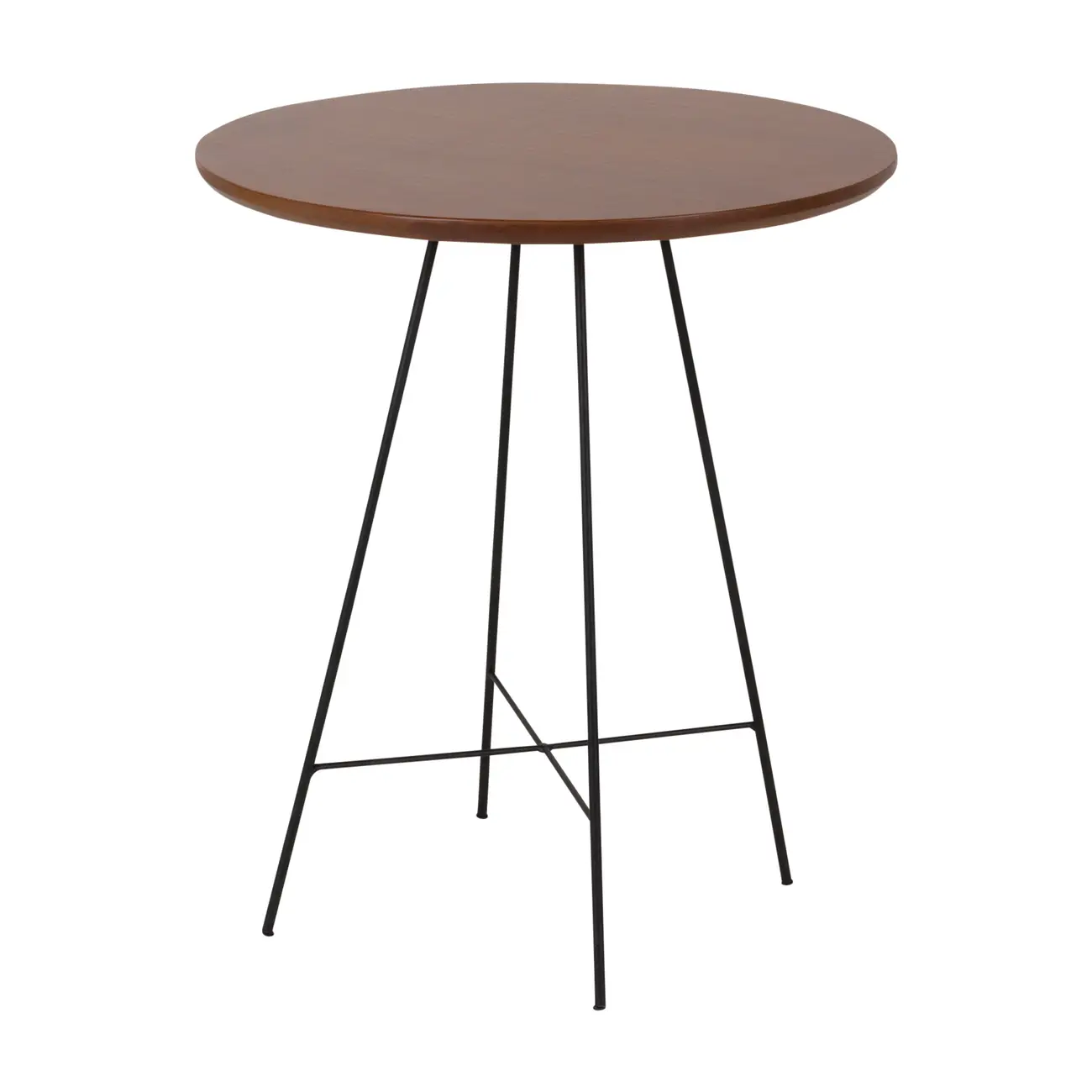 MESA LATERAL ALTA REDONDA 55 CM MID CENTURY - NOZES/PRETO - Foto 2