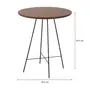 MESA LATERAL ALTA REDONDA 55 CM MID CENTURY - NOZES/PRETO - Foto 4