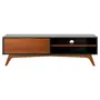RACK 1 GAVETA 1,60 M X 40 CM ADAMS - PRETO/NOZES - Foto 1