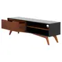 RACK 1 GAVETA 1,60 M X 40 CM ADAMS - PRETO/NOZES - Foto 2