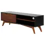 RACK 1 GAVETA 1,60 M X 40 CM ADAMS - PRETO/NOZES - Foto 3