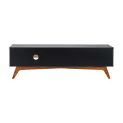 RACK 1 GAVETA 1,60 M X 40 CM ADAMS - PRETO/NOZES - Foto 5