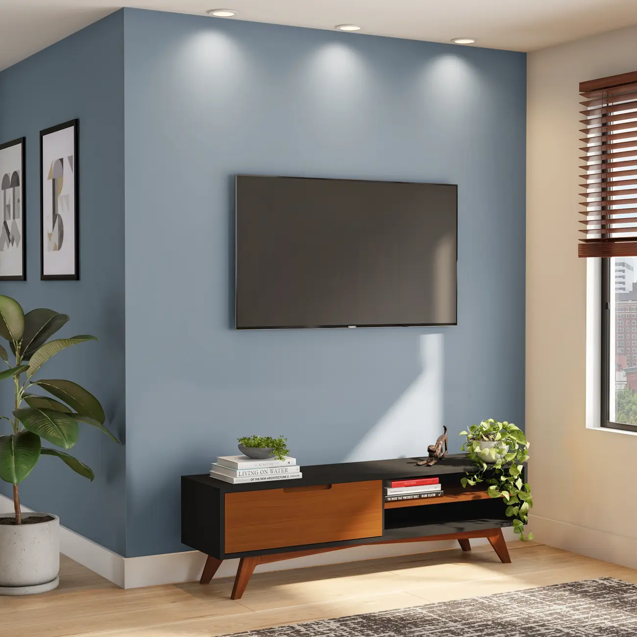 RACK 1 GAVETA 1,60 M X 40 CM ADAMS - PRETO/NOZES - Foto 9