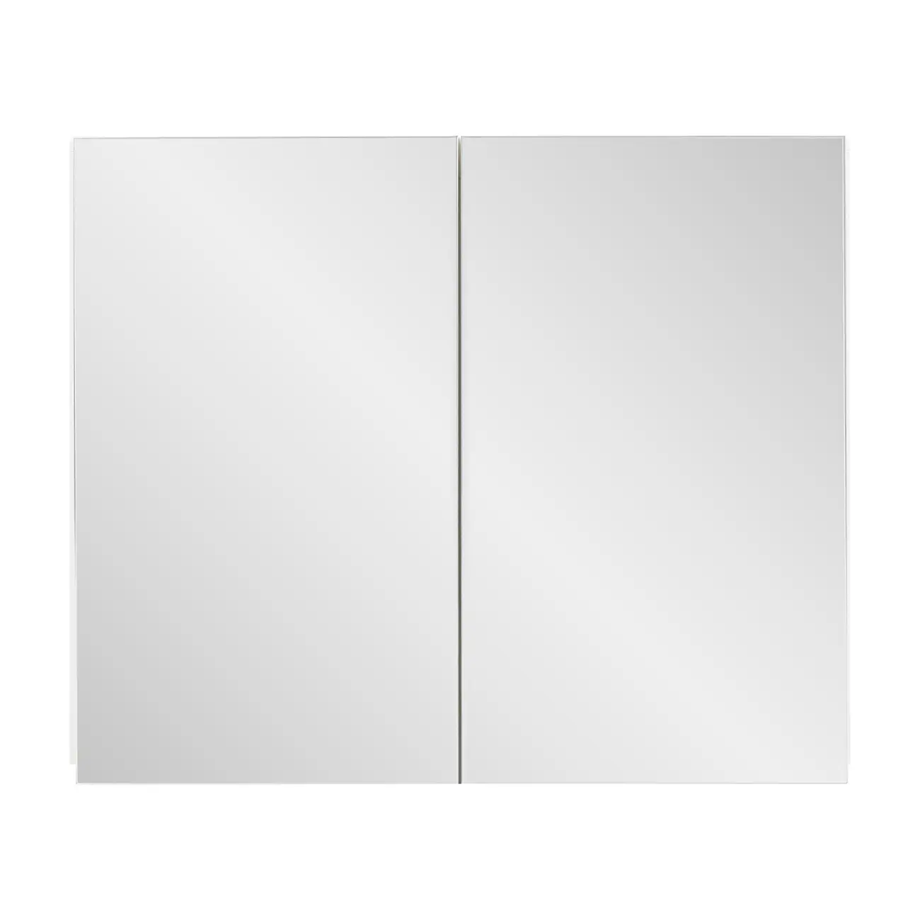 ARMÁRIO DE BANHEIRO COM ESPELHO E 2 PORTAS 77 CM LINED UP - BRANCO/PRATA - Foto 1