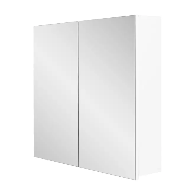 ARMÁRIO DE BANHEIRO COM ESPELHO E 2 PORTAS 77 CM LINED UP - BRANCO/PRATA - Foto 3