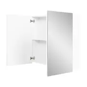ARMÁRIO DE BANHEIRO COM ESPELHO E 2 PORTAS 77 CM LINED UP - BRANCO/PRATA - Foto 4