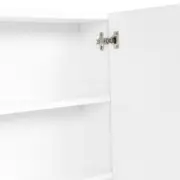 ARMÁRIO DE BANHEIRO COM ESPELHO E 2 PORTAS 77 CM LINED UP - BRANCO/PRATA - Foto 5