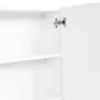 ARMÁRIO DE BANHEIRO COM ESPELHO E 2 PORTAS 77 CM LINED UP - BRANCO/PRATA - Foto 5