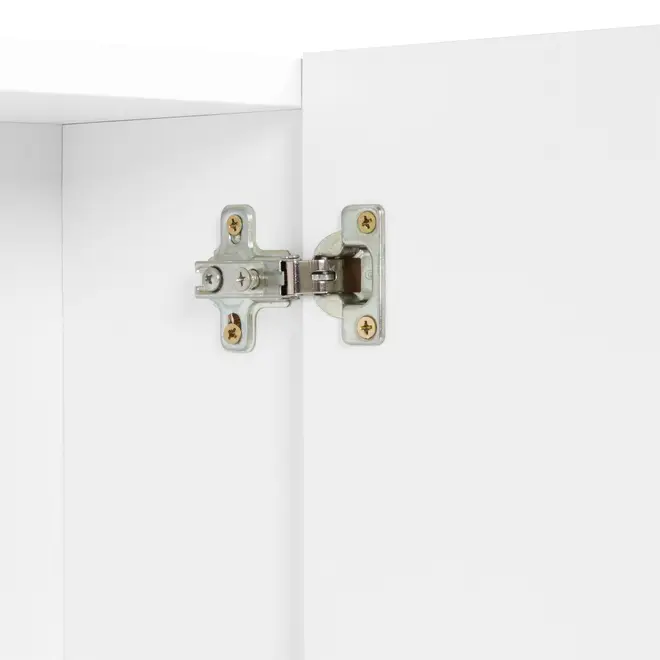 ARMÁRIO DE BANHEIRO COM ESPELHO E 2 PORTAS 77 CM LINED UP - BRANCO/PRATA - Foto 7