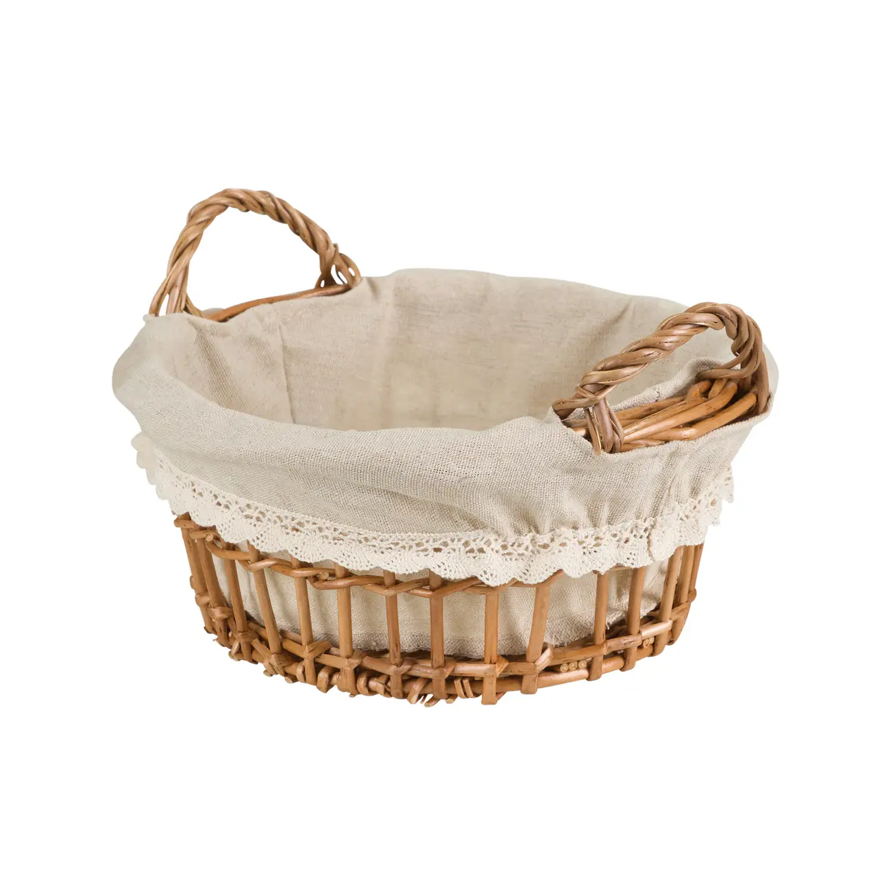 CESTO REDONDO 25 CM X 25 CM X 17 CM BOULE - FIBRA CLARA/ BEGE - Foto 2