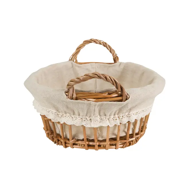 CESTO REDONDO 25 CM X 25 CM X 17 CM BOULE - FIBRA CLARA/ BEGE - Foto 3