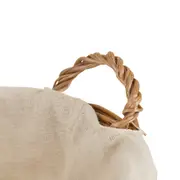 CESTO REDONDO 25 CM X 25 CM X 17 CM BOULE - FIBRA CLARA/ BEGE - Foto 4