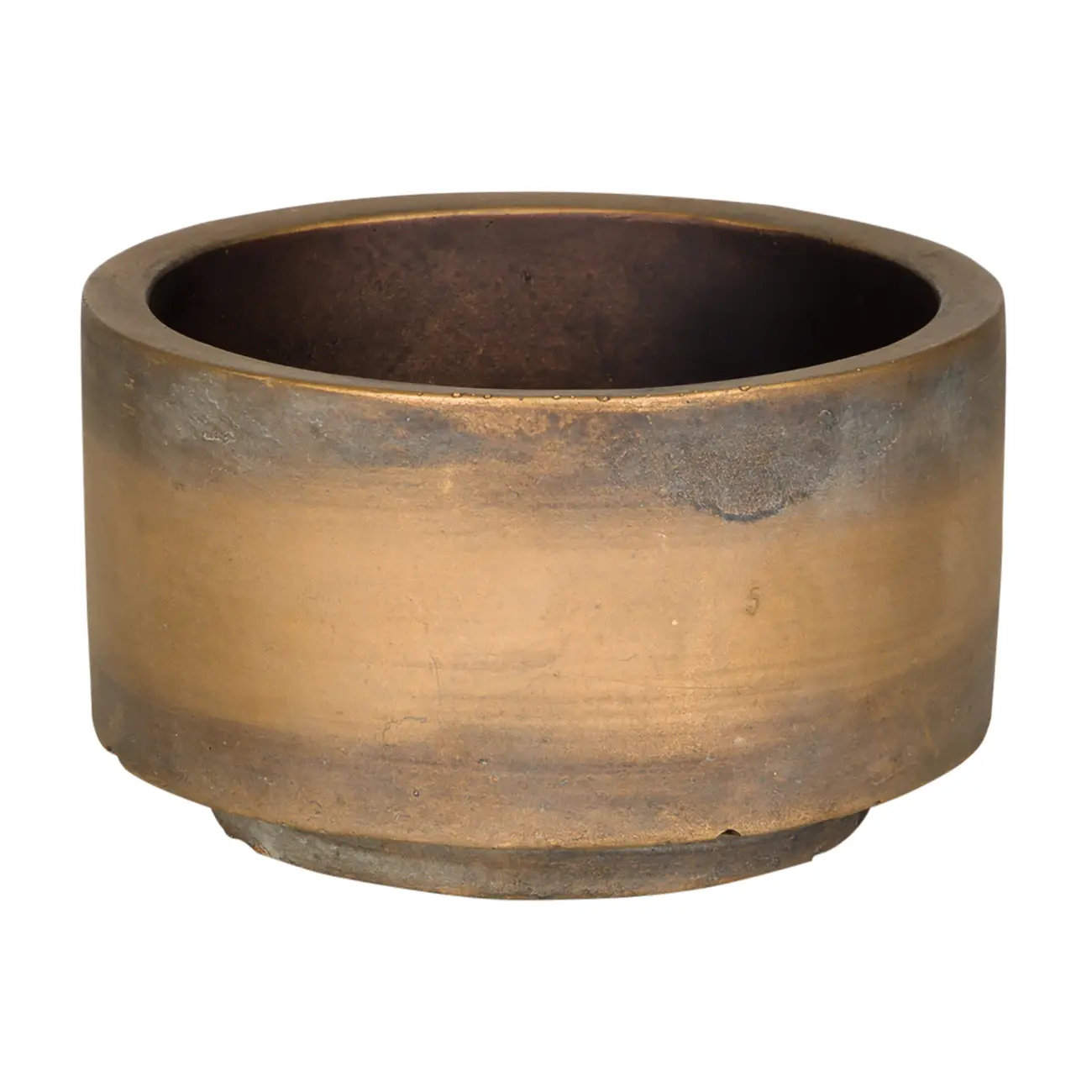 CACHEPÔ 7 CM BETON JOINT - OLD COPPER - Foto 1