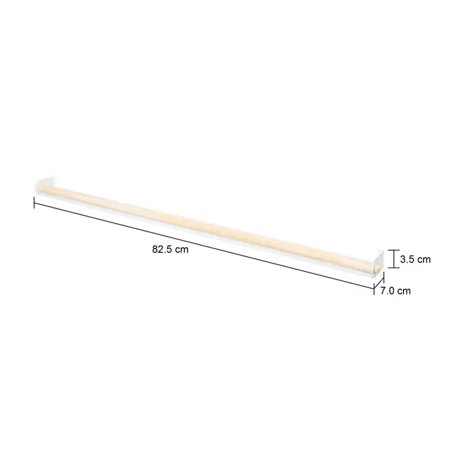 PRATELEIRA 3,5 CM X 82 CM X 7 CM FOLDING - BRANCO/MADEIRA NATURAL - Foto 4