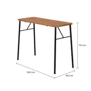 MESA APARADOR 1 M X 45 CM CLAVE - PRETO/EUCALIPTO - Foto 6