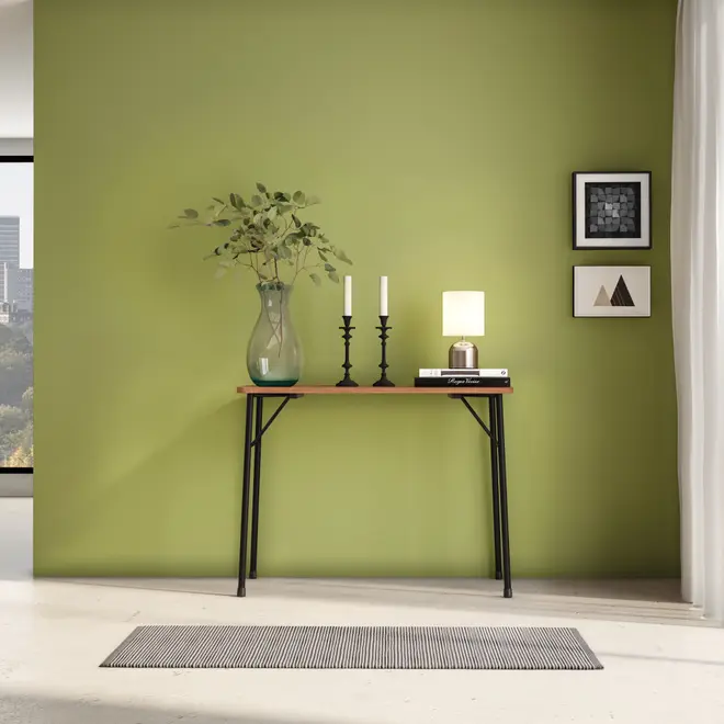 MESA APARADOR 1 M X 45 CM CLAVE - PRETO/EUCALIPTO - Foto 7