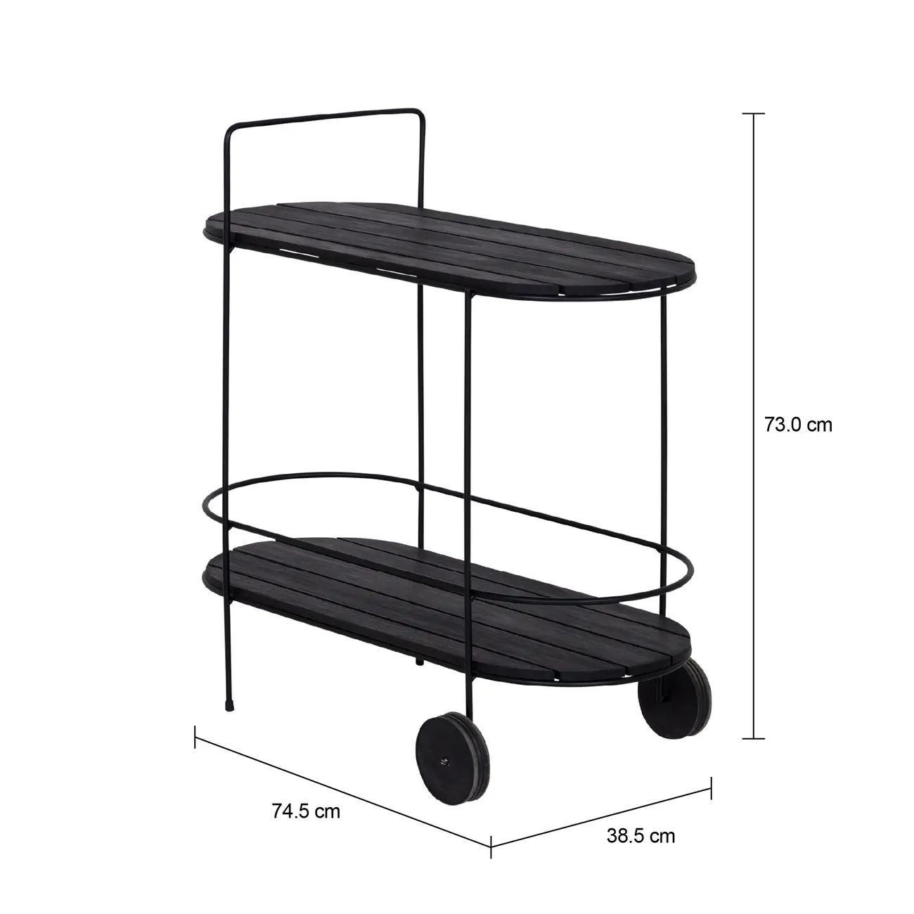 CARRINHO FLOREIRA 74 CM X 38 CM SOW - PRETO/PRETO - Foto 6