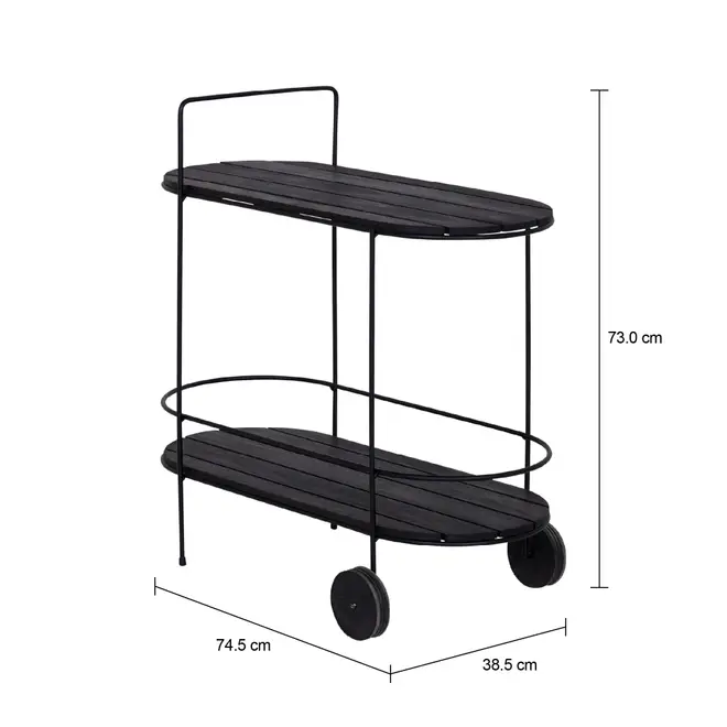 CARRINHO FLOREIRA 74 CM X 38 CM SOW - PRETO/PRETO - Foto 6