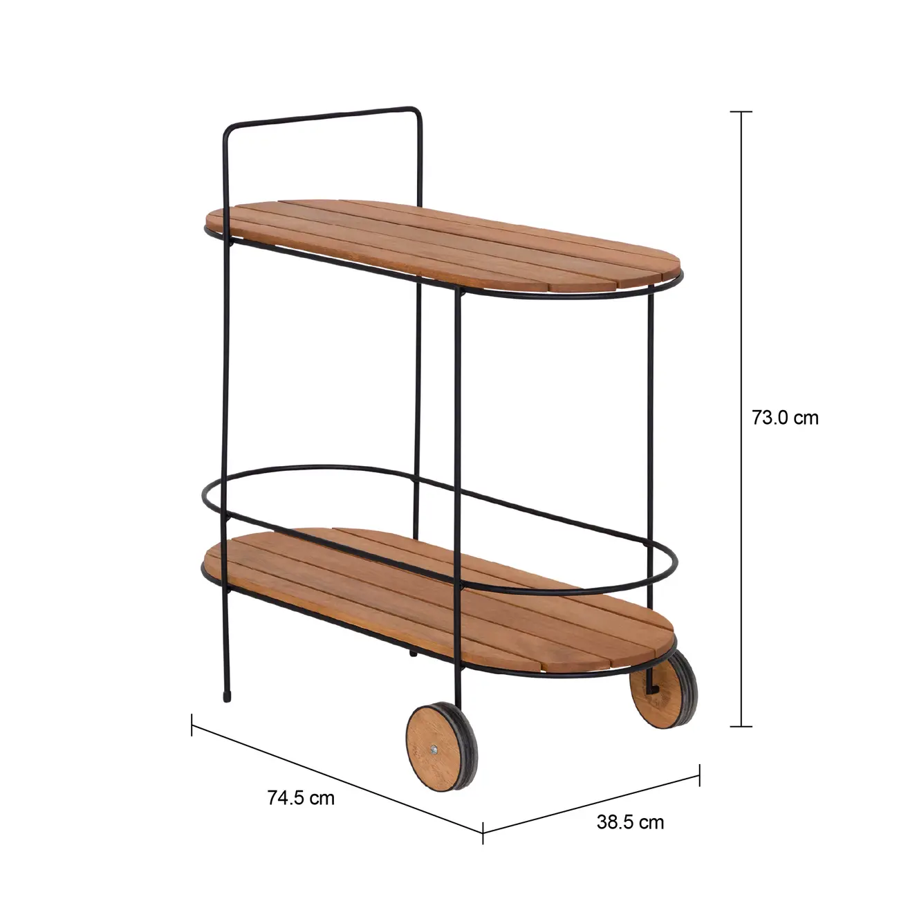 CARRINHO FLOREIRA 74 CM X 38 CM SOW - PRETO/EUCALIPTO - Foto 6
