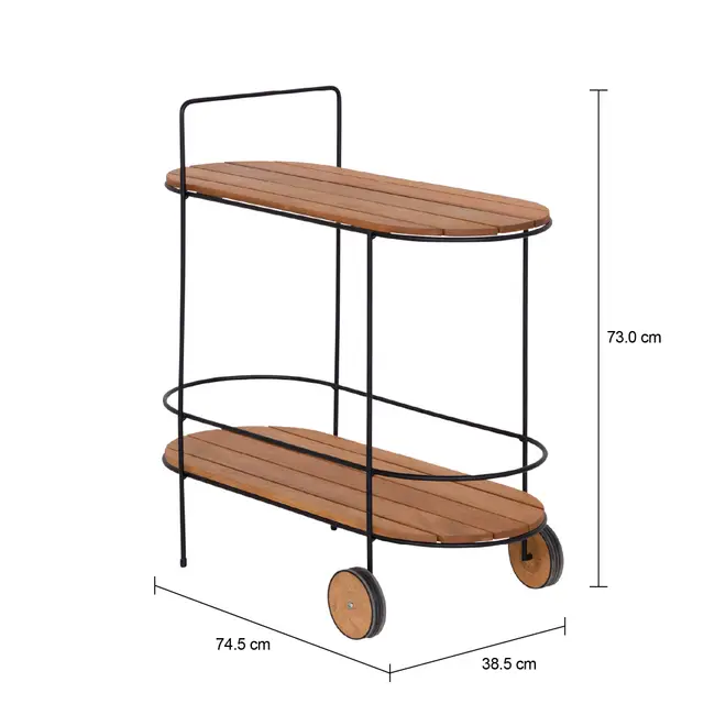 CARRINHO FLOREIRA 74 CM X 38 CM SOW - PRETO/EUCALIPTO - Foto 6
