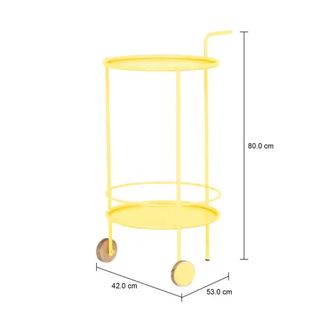 Imagem com medidas do produto CARRINHO/FLOREIRA 53 CM X 42 CM POTTY