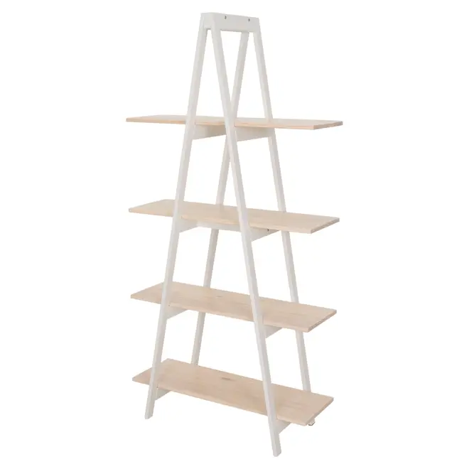 ESTANTE 90 CM X 1,80 M STAIRS - BRANCO/NATURAL WASHED - Foto 2