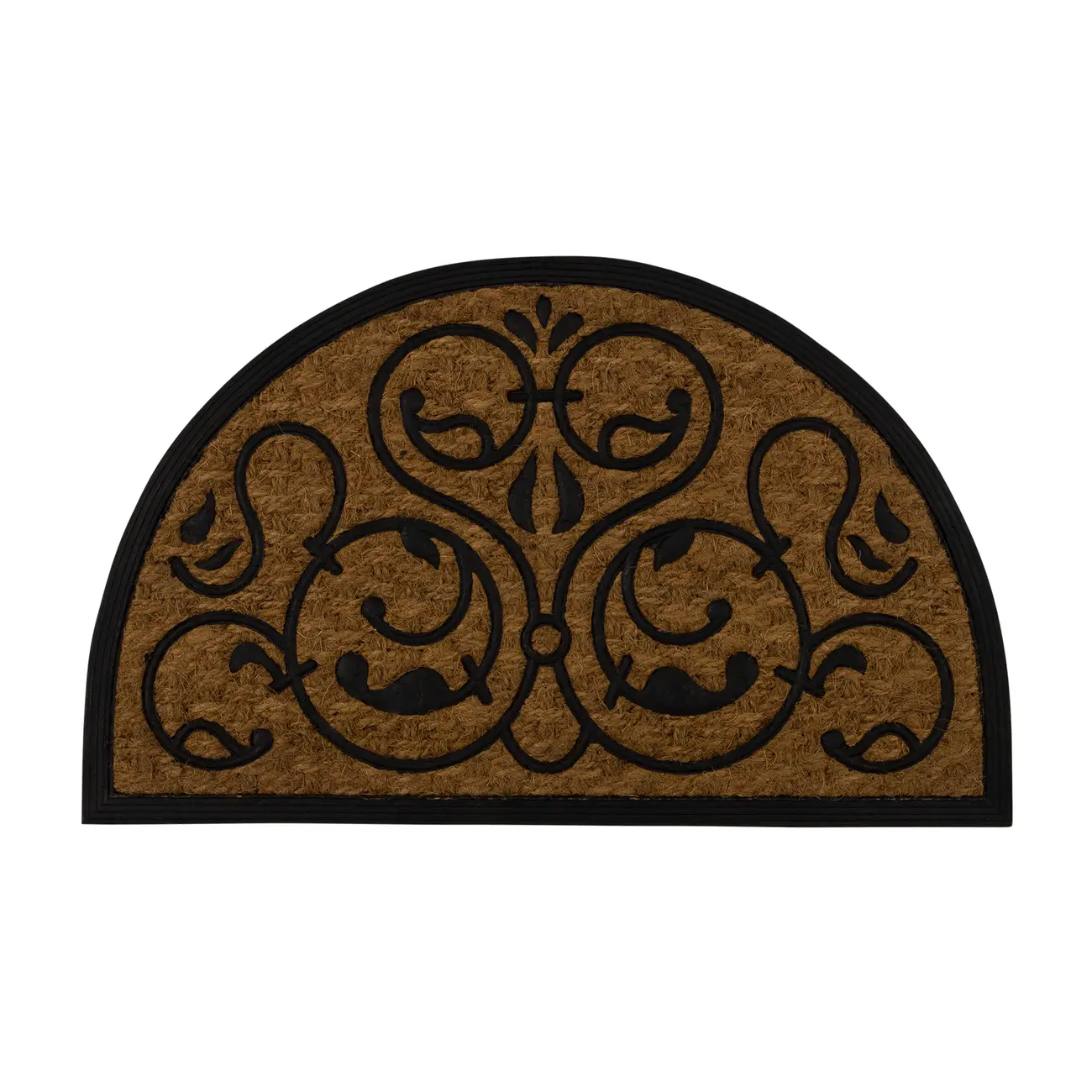 CAPACHO 45 CM X 75 CM GEOVOLUTA - FIBRA CLARA/PRETO - Foto 1