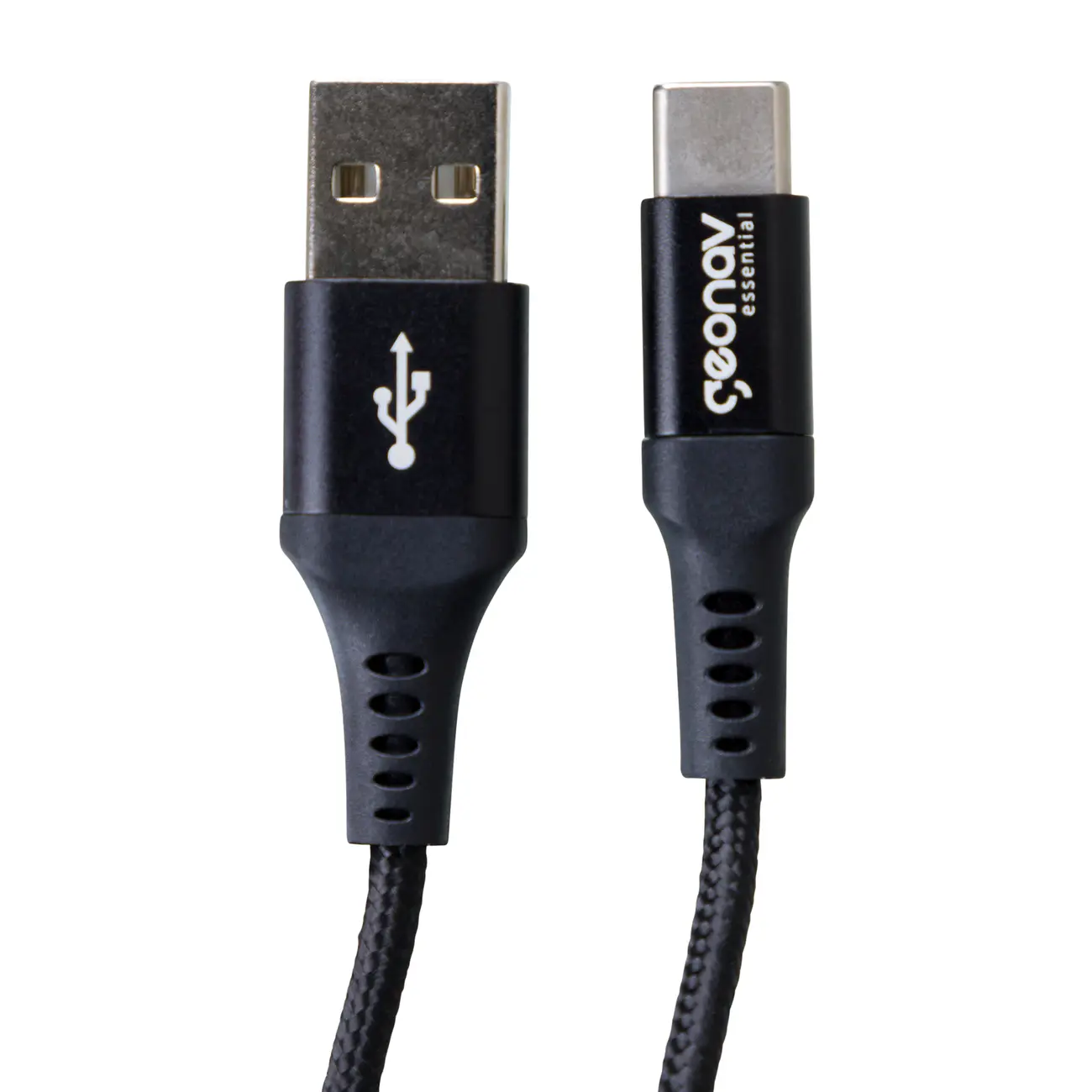 CABO USB-C TECH PLUS - PRETO/PRATA - Foto 1