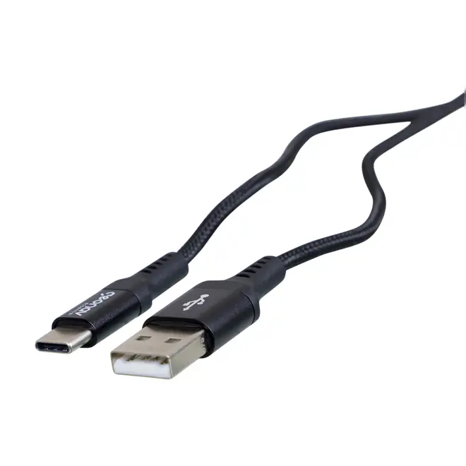 CABO USB-C TECH PLUS - PRETO/PRATA - Foto 2