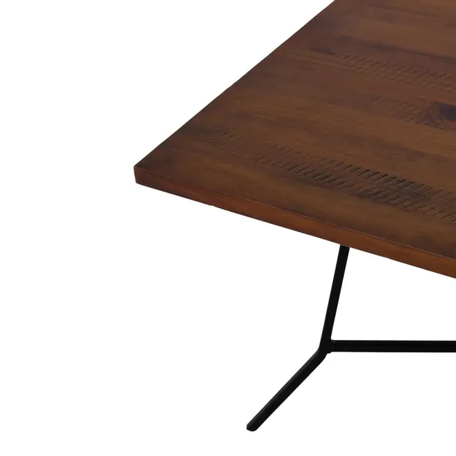 MESA DE CENTRO 80 CM X 45 CM JAHARI - PRETO/NOZES RÚSTICO - Foto 5