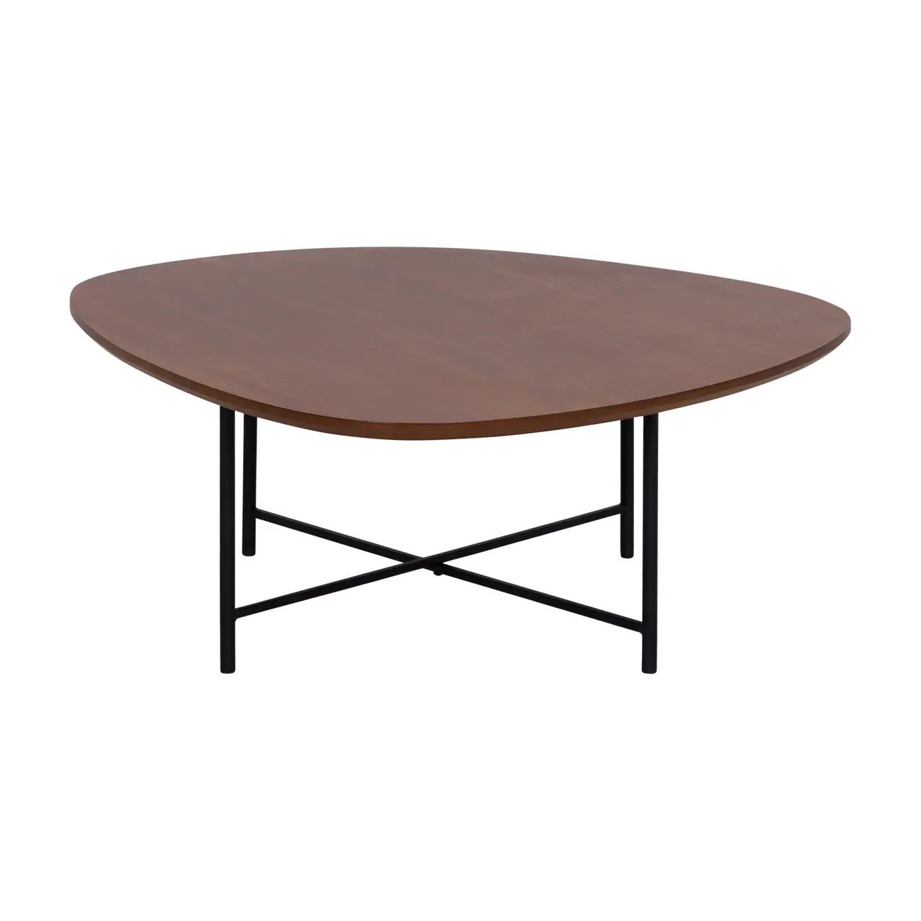 MESA DE CENTRO 83 CM X 79 CM ORGANIQUÊ - PRETO/NOZES - Foto 1
