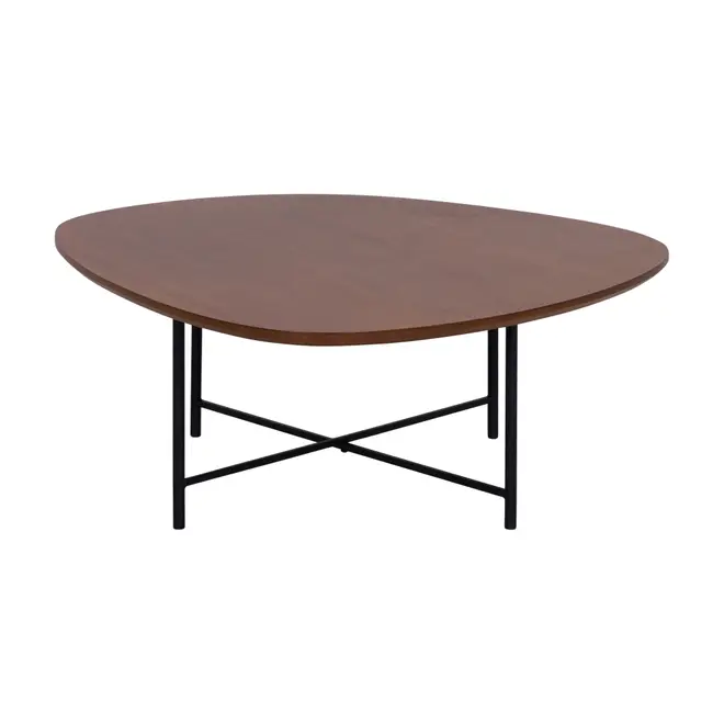 MESA DE CENTRO 83 CM X 79 CM ORGANIQUÊ - PRETO/NOZES - Foto 1