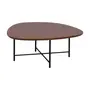 MESA DE CENTRO 83 CM X 79 CM ORGANIQUÊ - PRETO/NOZES - Foto 2