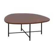 MESA DE CENTRO 83 CM X 79 CM ORGANIQUÊ - PRETO/NOZES - Foto 2