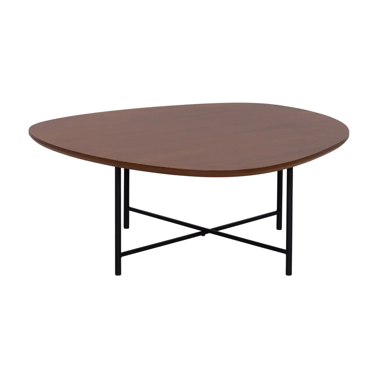 MESA DE CENTRO 83 CM X 79 CM ORGANIQUÊ - PRETO/NOZES - Foto 3