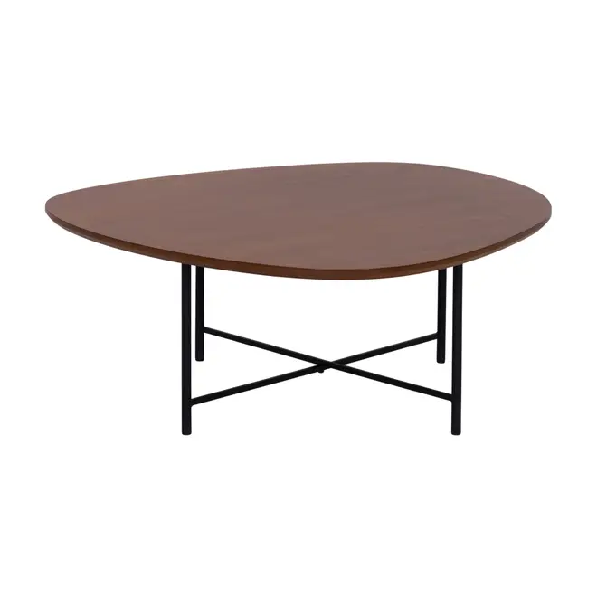 MESA DE CENTRO 83 CM X 79 CM ORGANIQUÊ - PRETO/NOZES - Foto 3