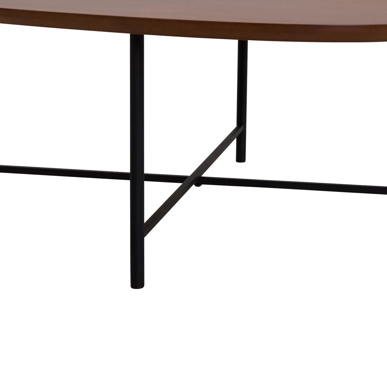 MESA DE CENTRO 83 CM X 79 CM ORGANIQUÊ - PRETO/NOZES - Foto 4