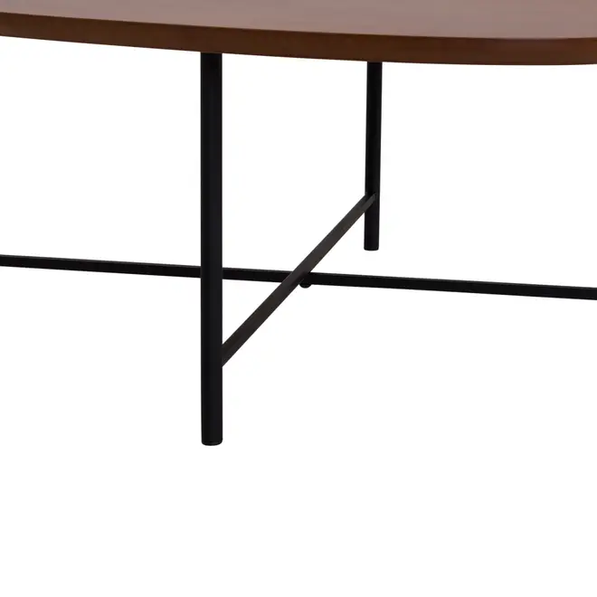 MESA DE CENTRO 83 CM X 79 CM ORGANIQUÊ - PRETO/NOZES - Foto 4