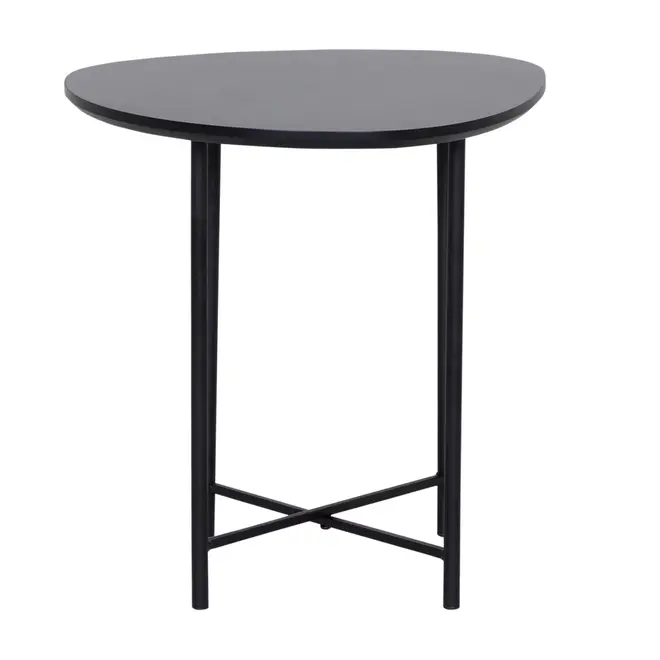 MESA LATERAL 45 CM X 44 CM ORGANIQUÊ - PRETO/PRETO - Foto 1