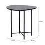 MESA LATERAL 45 CM X 44 CM ORGANIQUÊ - PRETO/PRETO - Foto 4