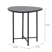 MESA LATERAL 45 CM X 44 CM ORGANIQUÊ - PRETO/PRETO - Foto 4