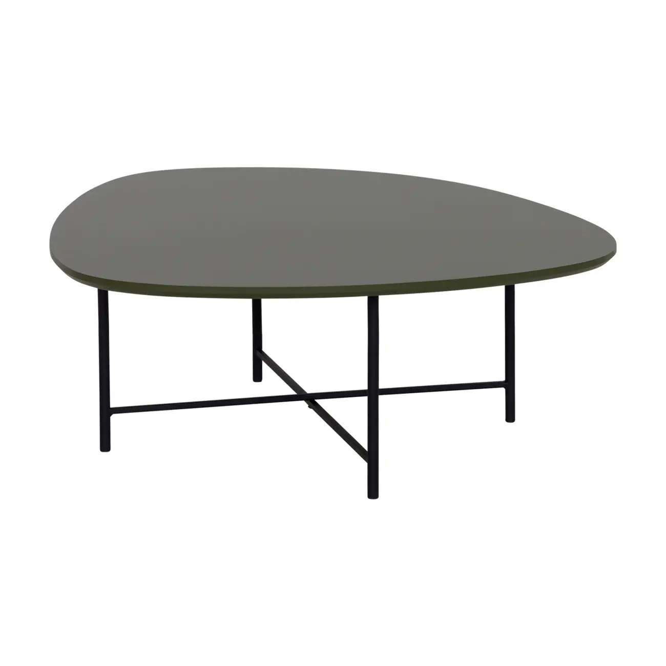MESA DE CENTRO 83 CM X 79 CM ORGANIQUÊ - PRETO/MUSGO - Foto 2