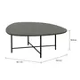 MESA DE CENTRO 83 CM X 79 CM ORGANIQUÊ - PRETO/MUSGO - Foto 5