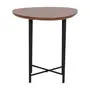 MESA LATERAL 45 CM X 44 CM ORGANIQUÊ - PRETO/NOZES - Foto 1