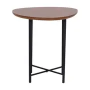 MESA LATERAL 45 CM X 44 CM ORGANIQUÊ - PRETO/NOZES - Foto 1