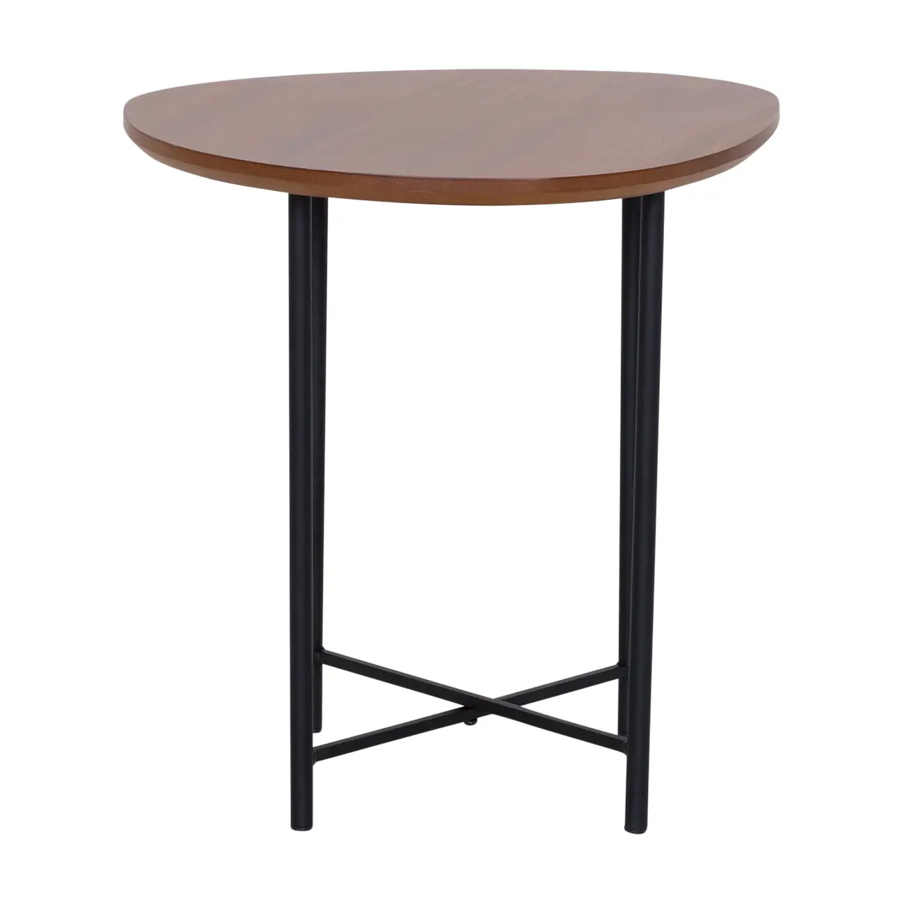 MESA LATERAL 45 CM X 44 CM ORGANIQUÊ - PRETO/NOZES - Foto 1