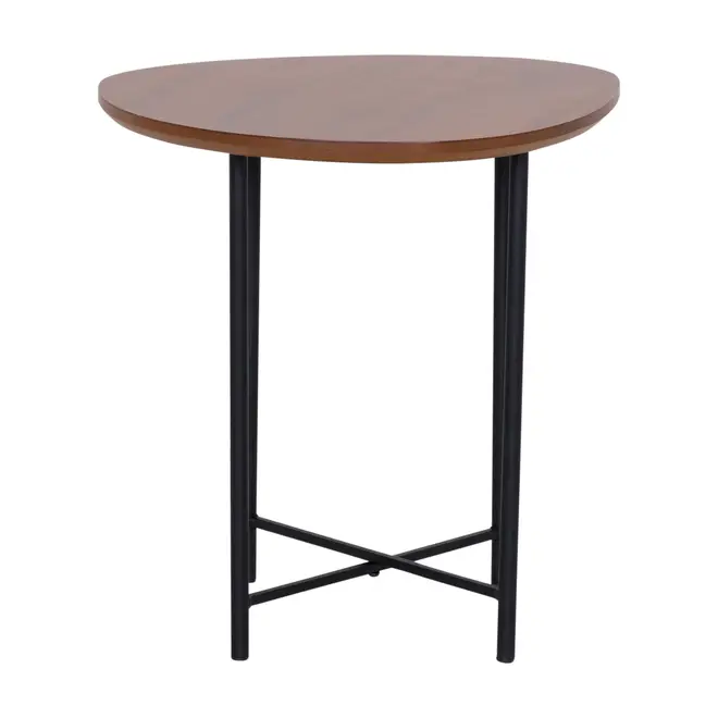 MESA LATERAL 45 CM X 44 CM ORGANIQUÊ - PRETO/NOZES - Foto 1